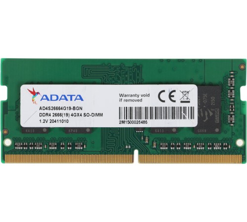 Память DDR4 2666MHz Adata AD4S26664G19-BGN