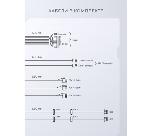 Блок питания Hiper ATX 700W HPB-700D