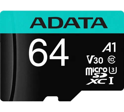 Флеш карта microSDXC Adata AUSDX64GUI3V30SA2-RA1