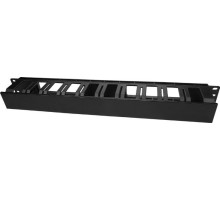 Кабельный организатор пластиковый с крышкой глубина 66 мм широкие вводы 19