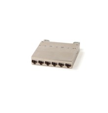 Кассета для медных претерминированных решений 6 экранированных портов RJ-45 категории 6A Hyperline PPTR-CSS-1-6xRJ45-C6A-SH-STL