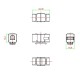 Вставка формата Keystone Jack с проходным адаптером USB 2.0 (Type A-B) ROHS черная Hyperline KJ1-USB-A-B2-BK
