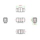 Вставка формата Keystone Jack с проходным адаптером USB 2.0 (Type B) ROHS черная Hyperline KJ1-USB-B2-BK