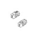 Вставка формата Keystone Jack с проходным адаптером USB 2.0 (Type A) 90 градусов ROHS черная Hyperline KJ1-USB-VA2-BK