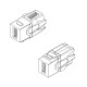 Вставка формата Keystone Jack с проходным адаптером USB 3.0 (Type A) 90 градусов ROHS белая Hyperline KJ1-USB-VA3-WH