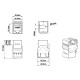 Вставка Keystone Jack RJ-45 (8P8C) Hyperline KJ8-8P8C-C5e-180-OR