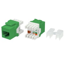 Вставка Keystone Jack RJ-45 (8P8C) Hyperline KJ8-8P8C-C6A-180-GN