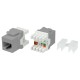 Вставка Keystone Jack RJ-45 (8P8C) Hyperline KJ8-8P8C-C6A-180-GY