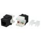 Вставка Keystone Jack RJ-45 (8P8C) Hyperline KJ8-8P8C-C5e-180-BK