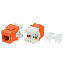 Вставка Keystone Jack RJ-45 (8P8C) Hyperline KJ8-8P8C-C5e-180-OR