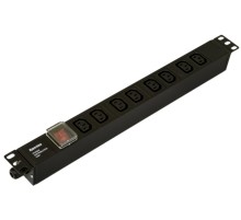 Блок распределения питания Hyperline SHE19-8IEC-S-CB