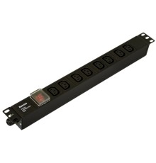 Блок распределения питания Hyperline SHE19-8IEC-S-CB