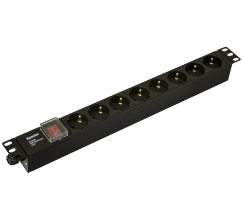 Блок распределения питания Hyperline SHE19-8SH-S-CB
