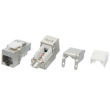 Вставка Keystone Jack RJ-45 (8P8C) Hyperline KJ9-8P8C-C5e-90-SH-F-WH