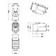 Вставка Keystone Jack RJ-45 (8P8C) Hyperline KJ9-8P8C-C5e-90-SH-F-WH