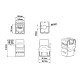 Вставка Keystone Jack RJ-45 (8P8C) Hyperline KJ9-8P8C-C6-90-OR