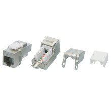 Вставка Keystone Jack RJ-45 (8P8C) Hyperline KJ9-8P8C-C6-90-SH-F