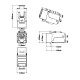 Вставка Keystone Jack RJ-45 (8P8C) Hyperline KJ9-8P8C-C6A-90-SH-F