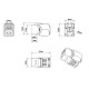 Вставка Keystone Jack RJ-45 (8P8C) Hyperline KJ8-8P8C-C6A-180-TLS-WH