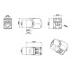 Вставка Keystone Jack RJ-45 (8P8C) Hyperline KJ8-8P8C-C5e-180-TLS-WH