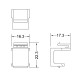 Вставка-заглушка формата Keystone Jack белая Hyperline KJ1-BL-WH