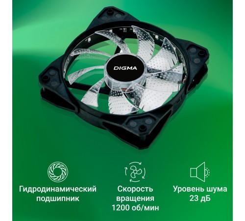 Вентилятор для корпуса Digma DFAN-FRGB2