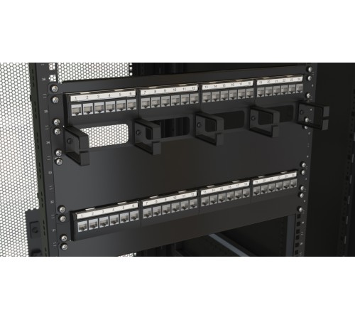 Фальш-панель на 1U цвет черный (RAL 9005) Hyperline BPV-1-RAL9005