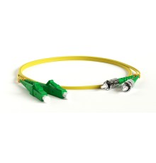 Патч-корд волоконно-оптический (шнур) Hyperline FC-D2-9-LC/AR-ST/AR-H-1.5M-LSZH-YL