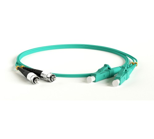 Патч-корд волоконно-оптический (шнур) Hyperline FC-D2-503-FC/PR-LC/PR-H-1.5M-LSZH-AQ