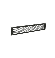Фальш-панель перфорированная на 2U цвет черный (RAL 9005) Hyperline BPD-2-RAL9005