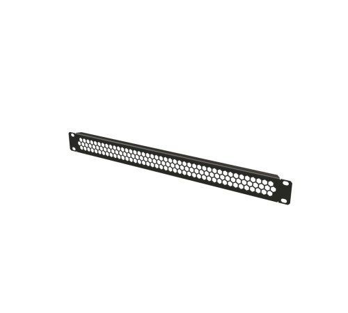 Фальш-панель перфорированная на 1U цвет черный (RAL 9005) Hyperline BPD-1-RAL9005