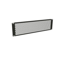 Фальш-панель перфорированная на 3U цвет черный (RAL 9005) Hyperline BPD-3-RAL9005