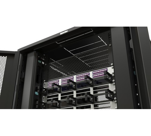 Фальш-панель перфорированная на 3U цвет черный (RAL 9005) Hyperline BPD-3-RAL9005