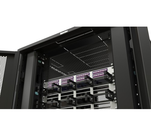 Фальш-панель перфорированная на 4U цвет черный (RAL 9005) Hyperline BPD-4-RAL9005