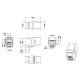 Проходной адаптер (coupler) RJ-45 (8P8C) формата Keystone Jack категория 6 4 пары экранированный серебристый Hyperline CA2-KJ-C6-SH-BK