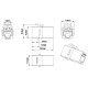Проходной адаптер (coupler) RJ-45 (8P8C) формата Keystone Jack категория 5e черный Hyperline CA2-KJ-C5E-BK