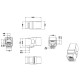 Проходной адаптер (coupler) RJ-45 (8P8C) формата Keystone Jack категория 6 4 пары черный Hyperline CA2-KJ-C6-BK