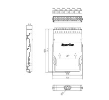 Корпус кассеты для оптических претерминированных решений Hyperline PPTR-CSS-1-6xDLC-MM/BG-BL