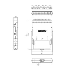 Корпус кассеты для оптических претерминированных решений Hyperline PPTR-CSS-1-6xDLC-MM/BG-BL