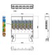 Кассета для медных претерминированных решений 6 экранированных портов RJ-45 категории Hyperline PPTR-CSS-1-6xRJ45-C6-SH-STL