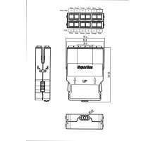 Кассета для оптических претерминированных решений 6 дуплексных портов SC 1хMPO (папа) одномодового кабеля синий корпус/зеленые порты Hyperline PPTR-CSS-2-6xDSC-SM/GN-BL