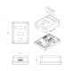 Розетка компьютерная RJ-45 (8P8C) категория 6 экранированная одинарная внешняя Dual IDC Hyperline SB1-1-8P8C-C6-SH-WH
