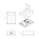 Розетка компьютерная RJ-45 (8P8C) категория 6 одинарная внешняя Dual IDC Hyperline SB1-1-8P8C-C6-WH