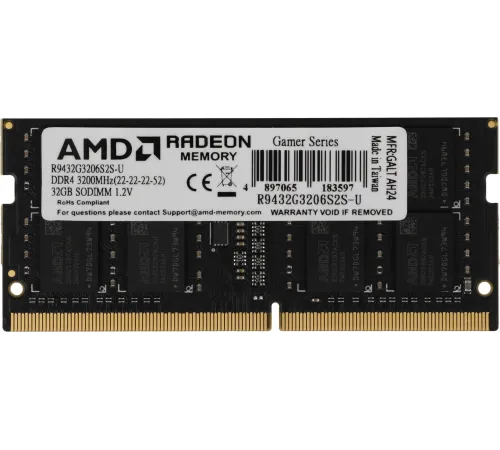 Память DDR4 32Gb 3200MHz AMD R9432G3206S2S-U