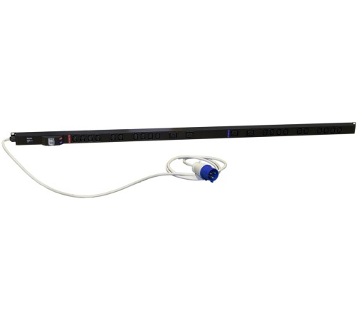 Блок розеток вертикальный Hyperline SHE-20IEC-4BIEC-B-3PVB