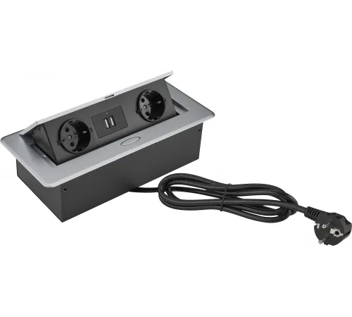 Розетка Cactus CS-SOCKET-EU/USBA-GY
