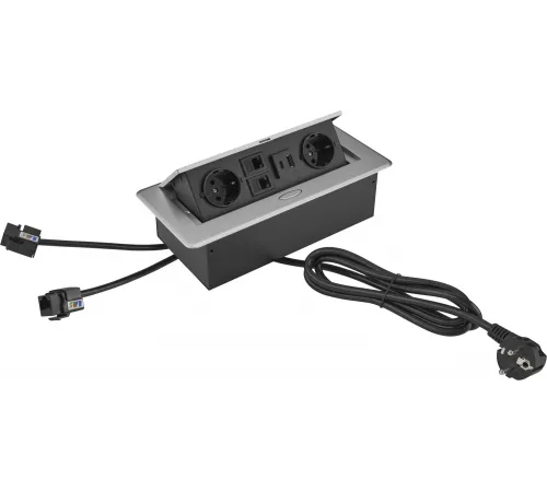 Розетка Cactus CS-SOCKET-EU2-USBA/C-NET