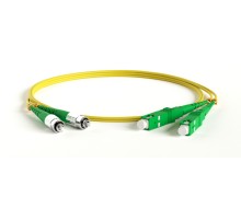 Патч-корд волоконно-оптический (шнур) Hyperline FC-D2-9-FC/AR-SC/AR-H-0.5M-LSZH-YL
