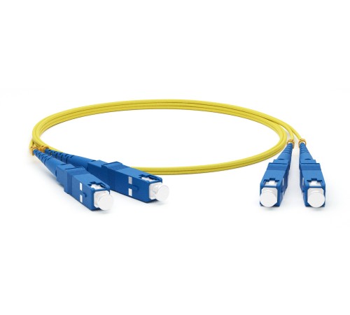 Патч-корд волоконно-оптический (шнур) Hyperline FC-D2-9-SC/UR-SC/UR-H-0.5M-LSZH-YL