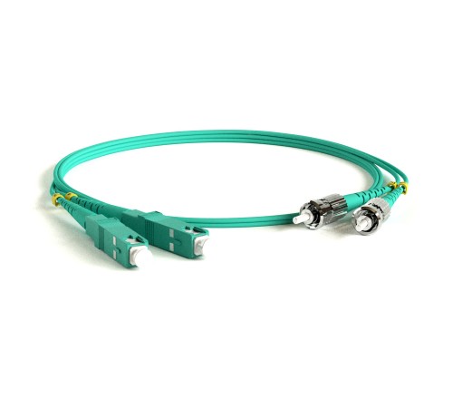 Патч-корд волоконно-оптический (шнур) Hyperline FC-D2-503-SC/PR-ST/PR-H-0.5M-LSZH-AQ